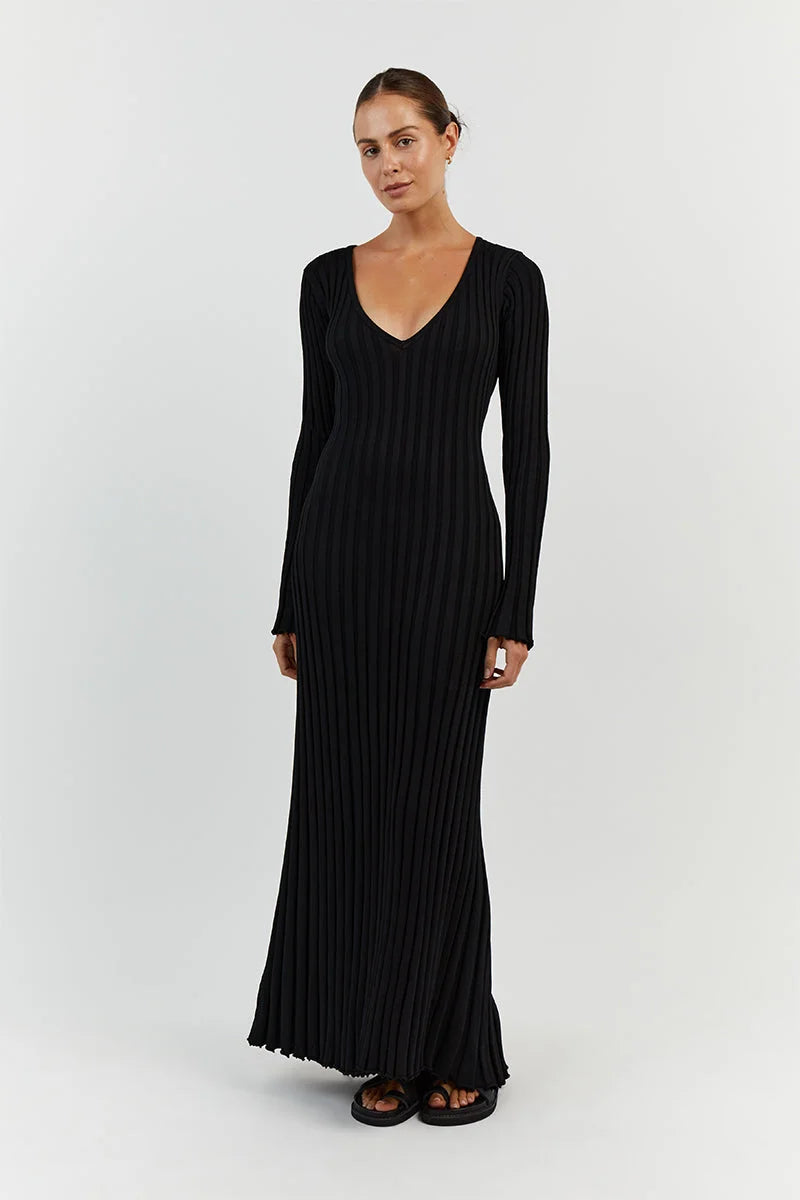 Demi | V-Neck Midi Dress