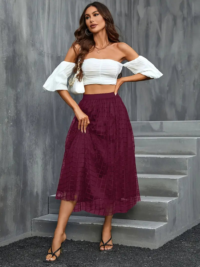 Kiarna | High Waist Midi Skirt