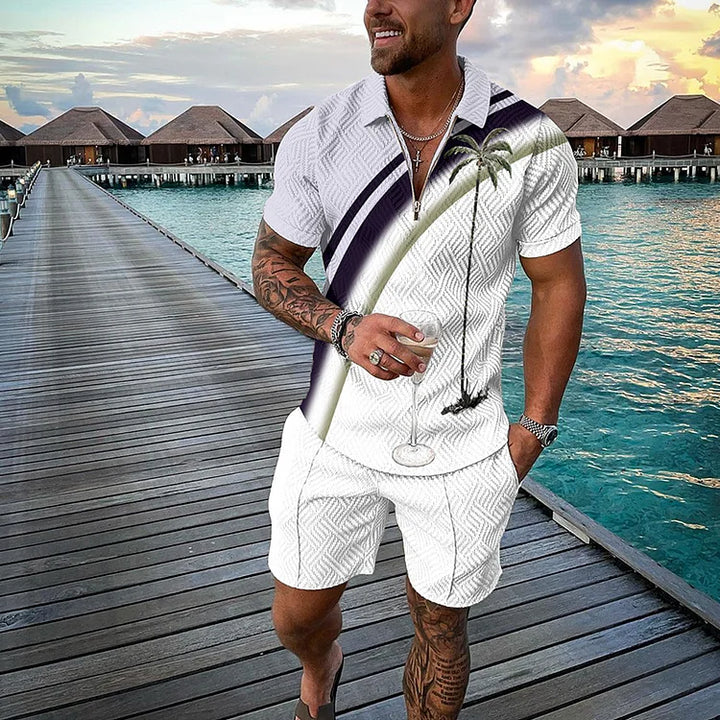 Tropicana Polo Shirt And Shorts Co-Ord