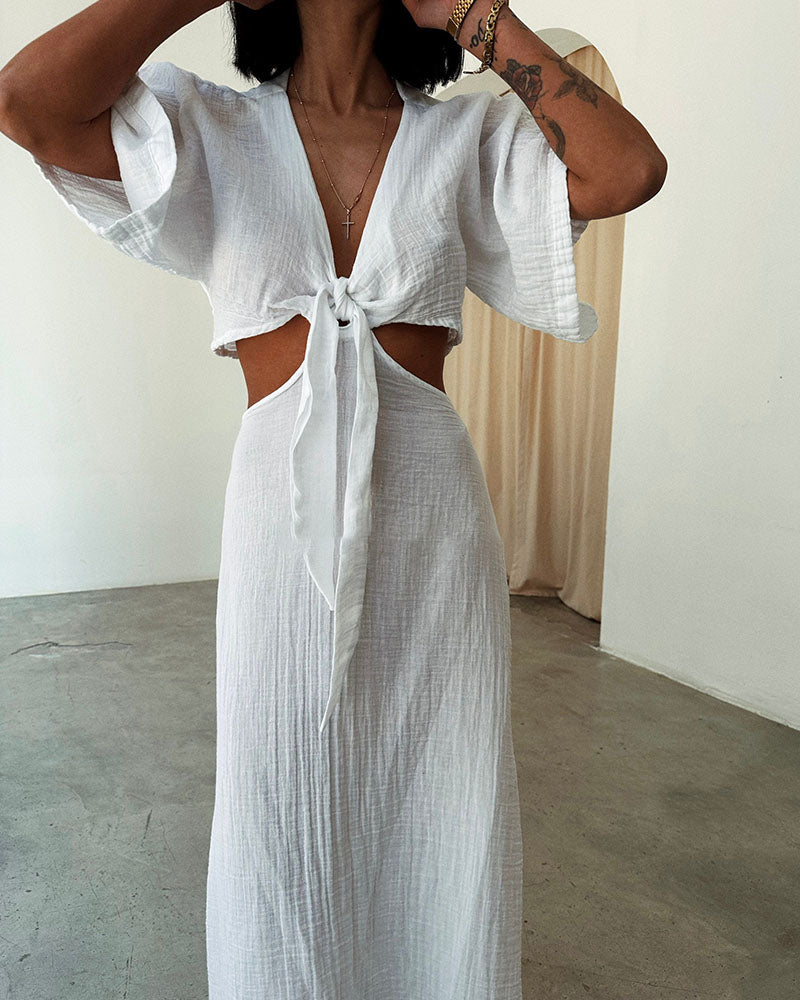 Christie | Linen Maxi Dress