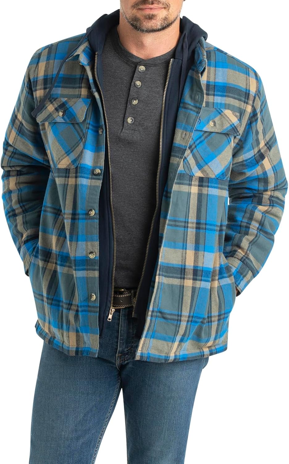 Wolf | Hooded Flannel Jacket