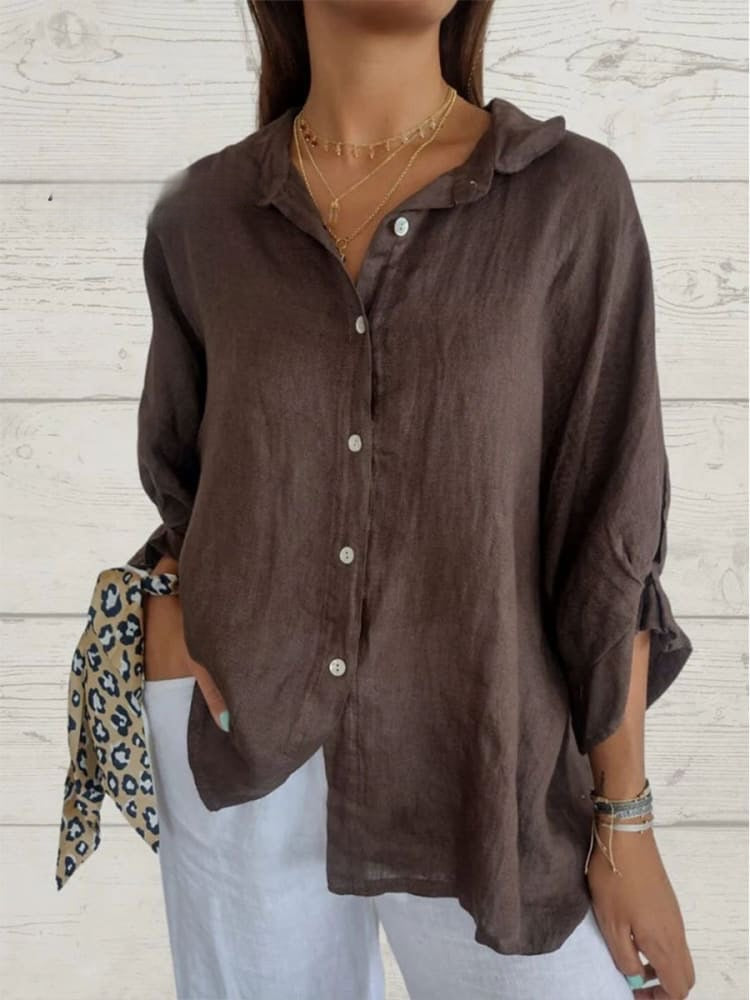 Lauren | Linen Tie-back Shirt