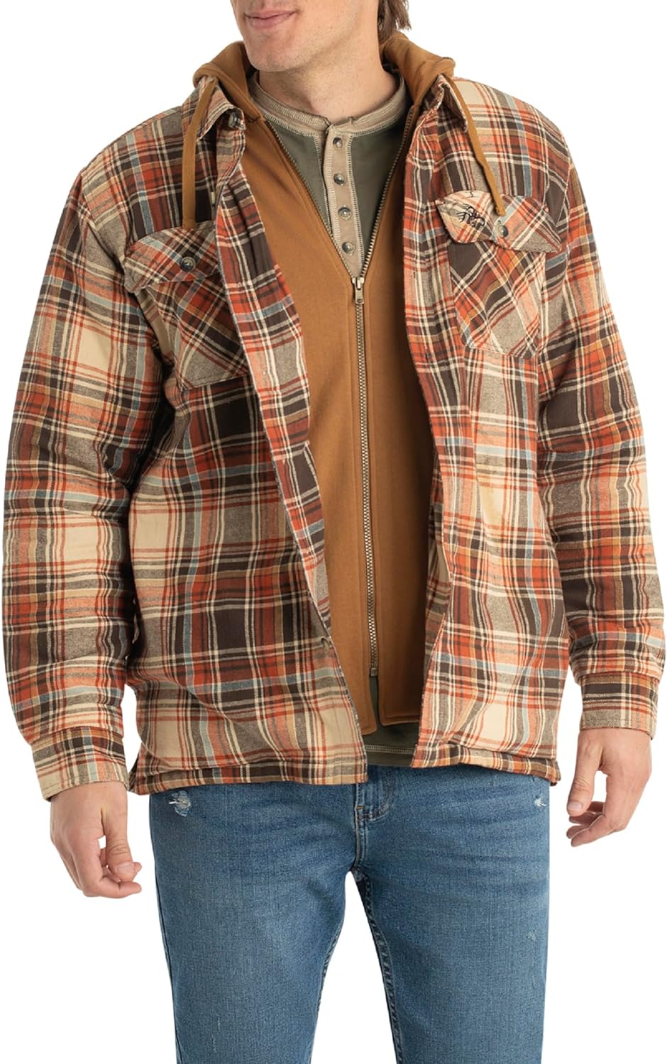 Wolf | Hooded Flannel Jacket