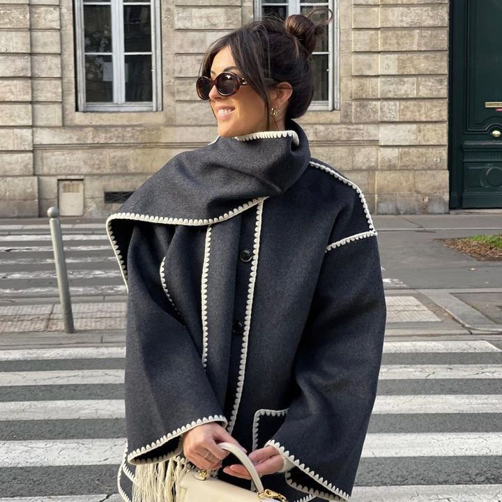 Kendall | Woolen Cape Coat