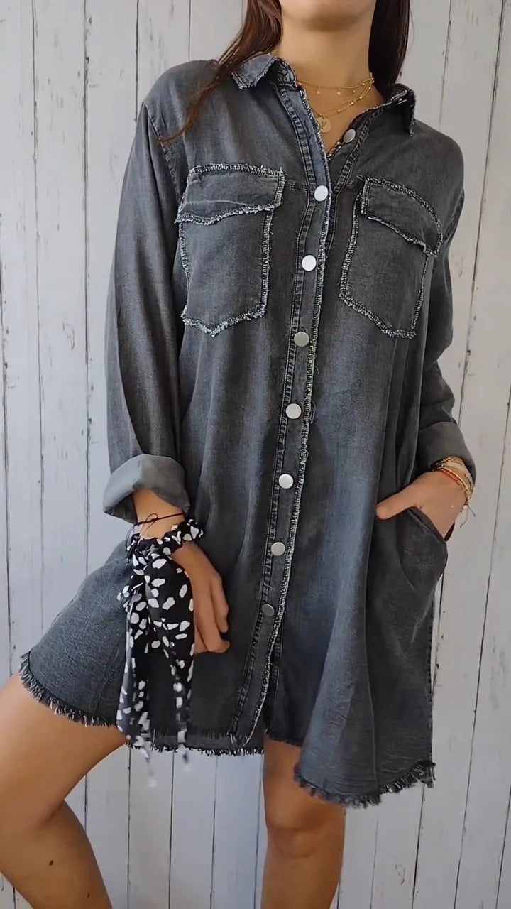 Christa | Denim Coat Shirt