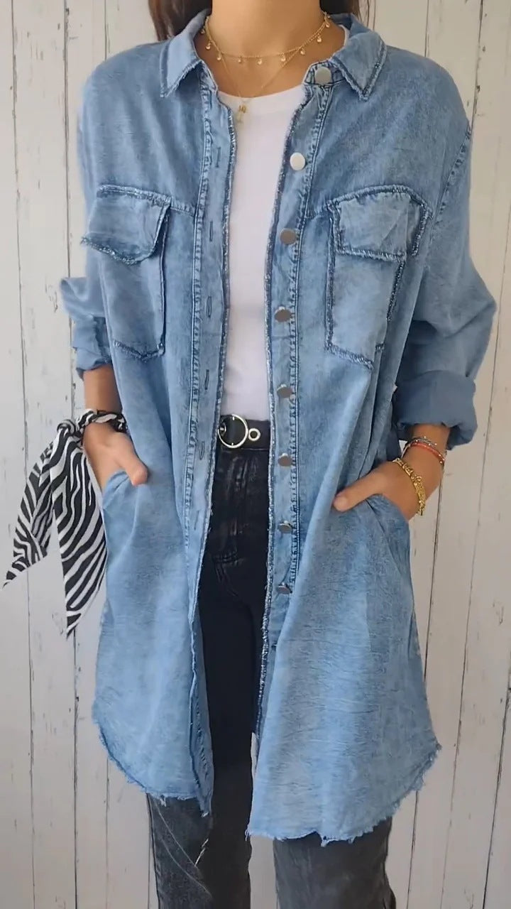 Christa | Denim Coat Shirt