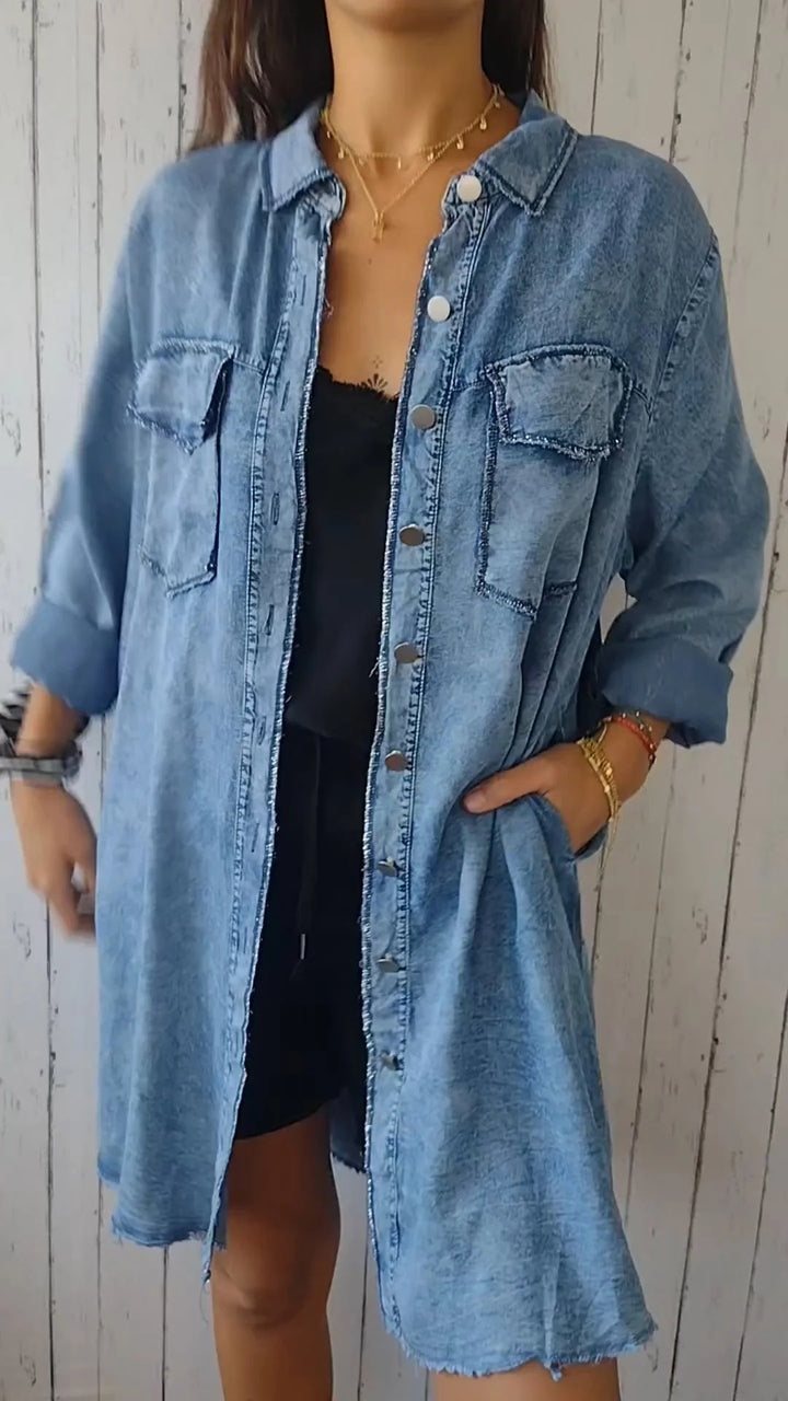 Christa | Denim Coat Shirt