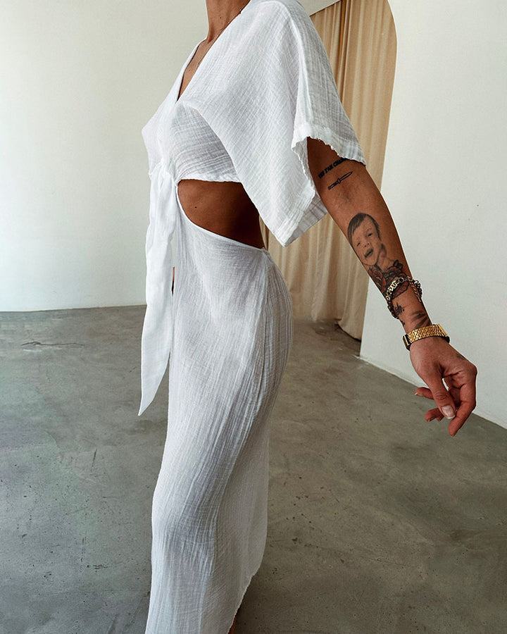 Christie | Linen Maxi Dress