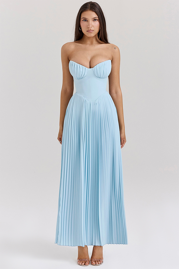 Giselle | Strapless Pleated Dress