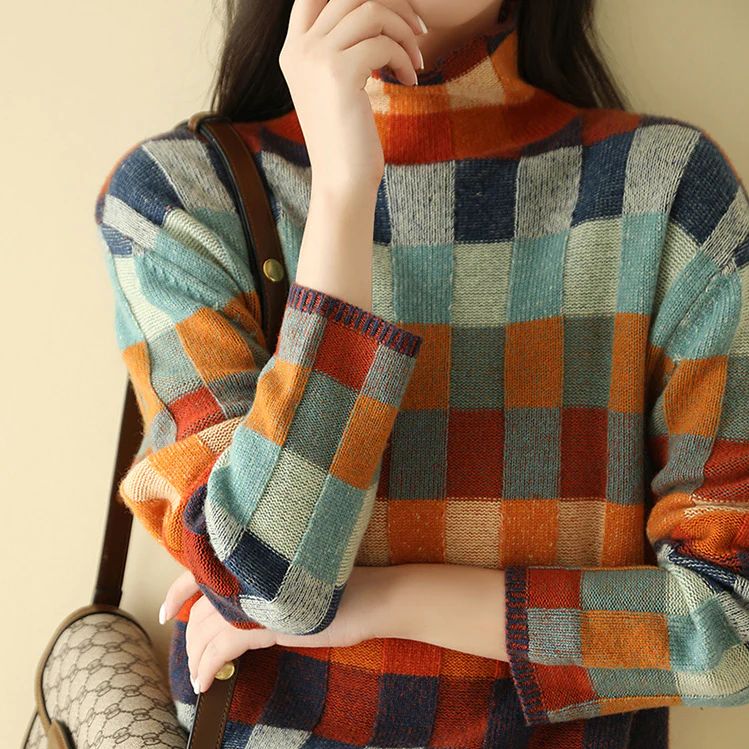 Paige | Patchwork Turtleneck