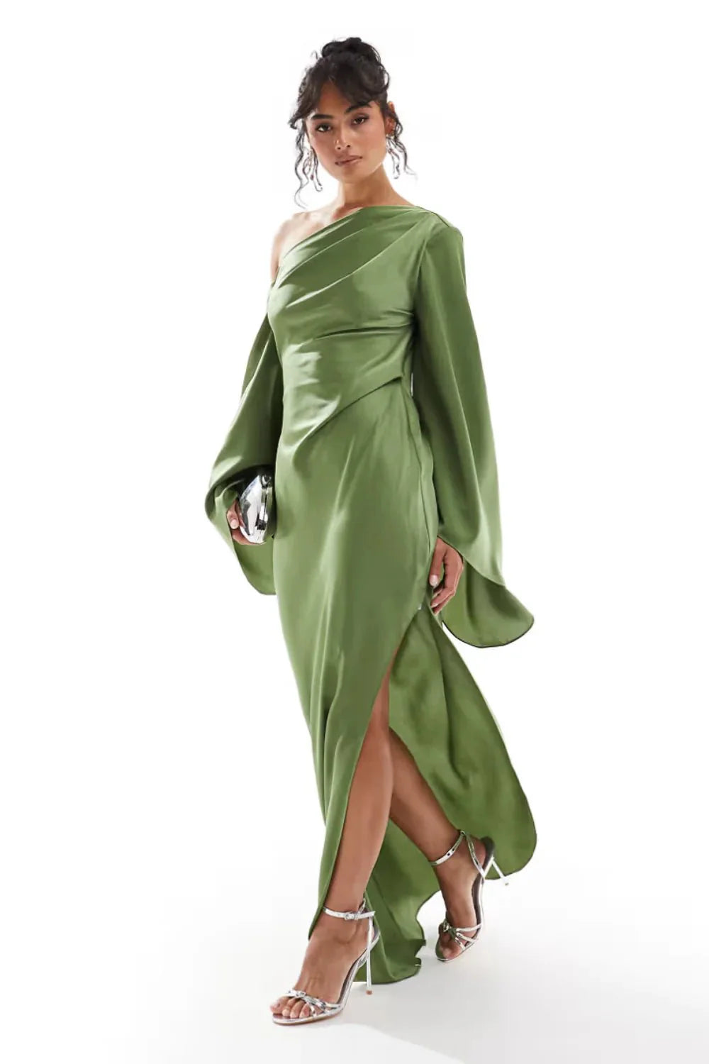 Sophie | One-Shoulder Satin Blend Evening Gown